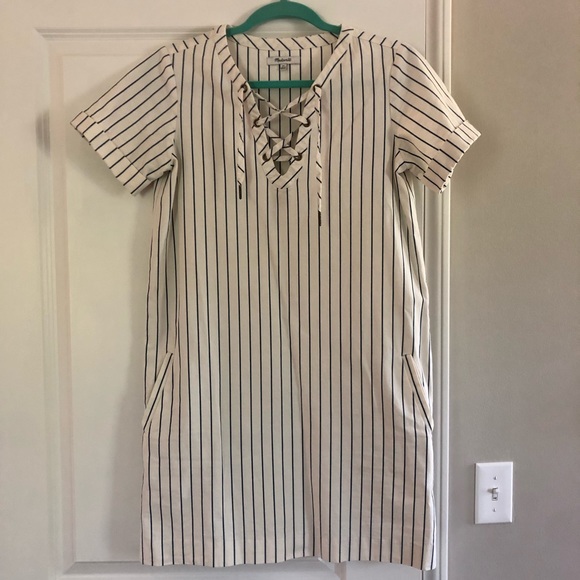 Madwell Blue & White Stripe Dress - Picture 3 of 6